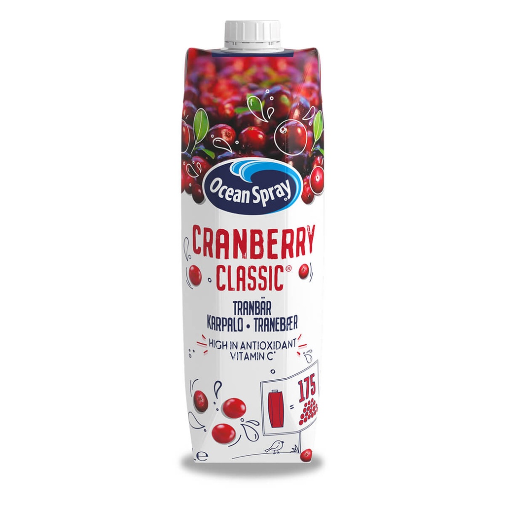  Ocean Spray Cranberry Juice  Slim  12 x 1L